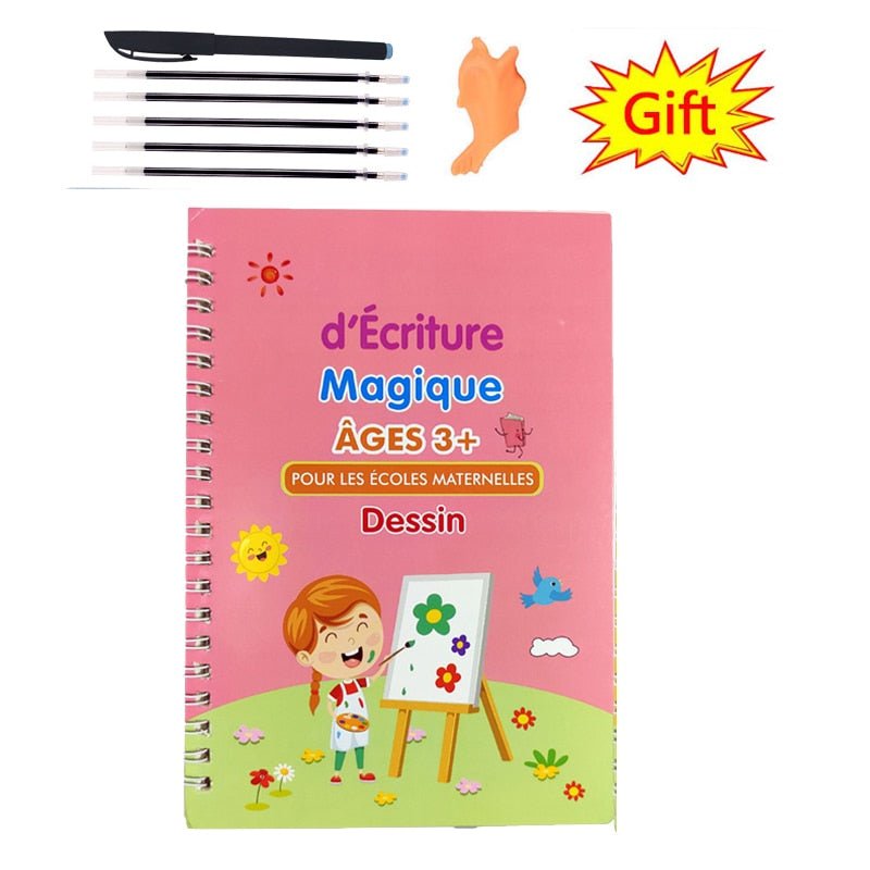 Copybook para caligrafia. Livro mágico para crianças - Shoping da Mulher