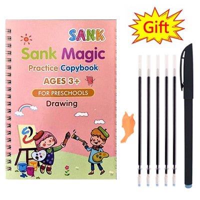 Copybook para caligrafia. Livro mágico para crianças - Shoping da Mulher